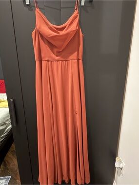 David’s Bridal Cowl Neck Gown